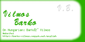 vilmos barko business card